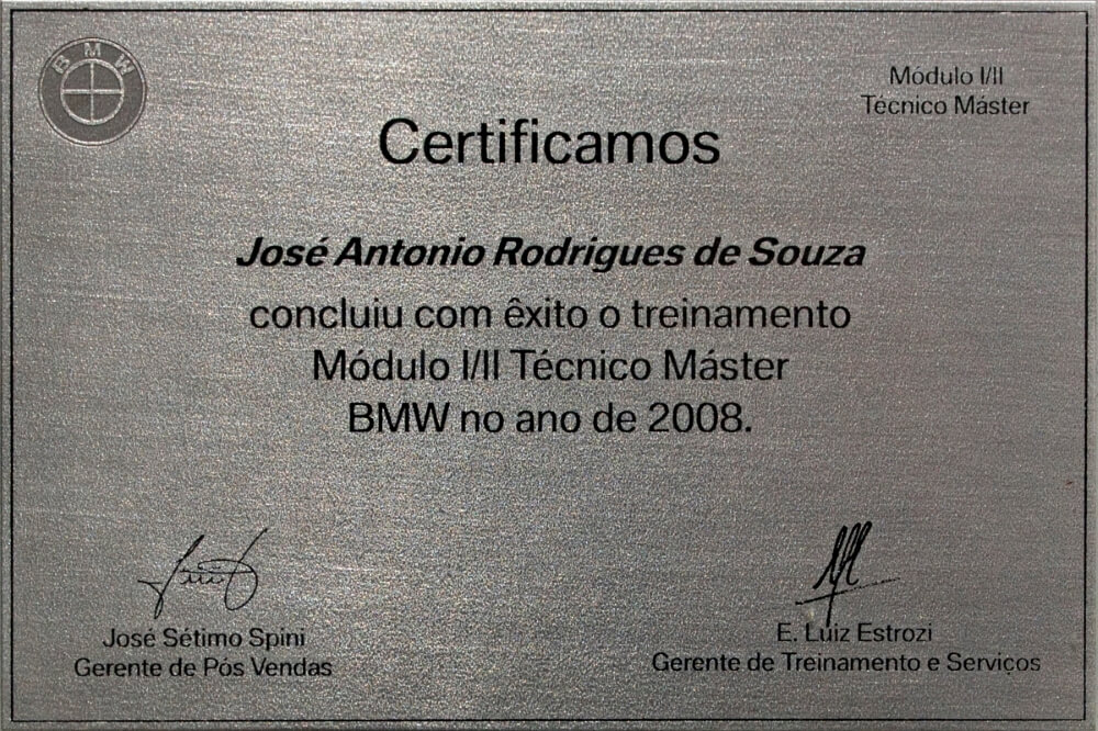 certificado bmw